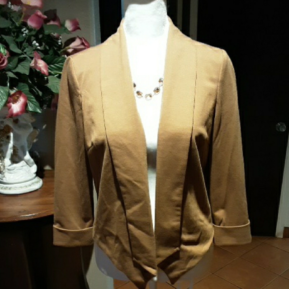Papaya Camel Brown Women's Blazer Vintage - Picture 3 of 12